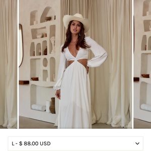 White maxi dress from 12th tribe size medium